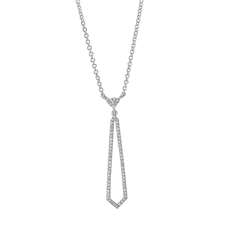 Collier 18 kt WG, 66 Dia. 0,15 ct, W-si