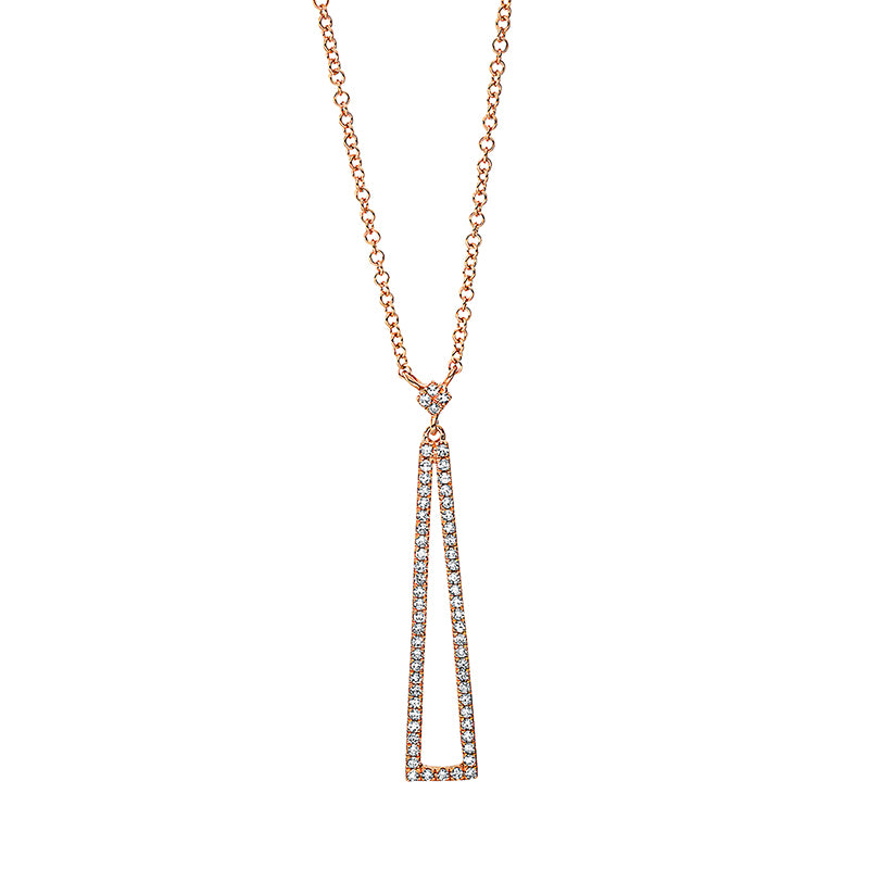 Collier 18 kt RG, 61 Dia. 0,19 ct, W-si