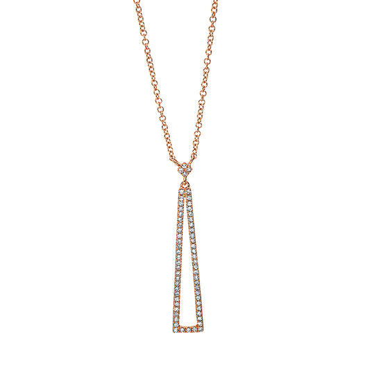 Collier 18 kt RG, 61 Dia. 0,19 ct, W-si