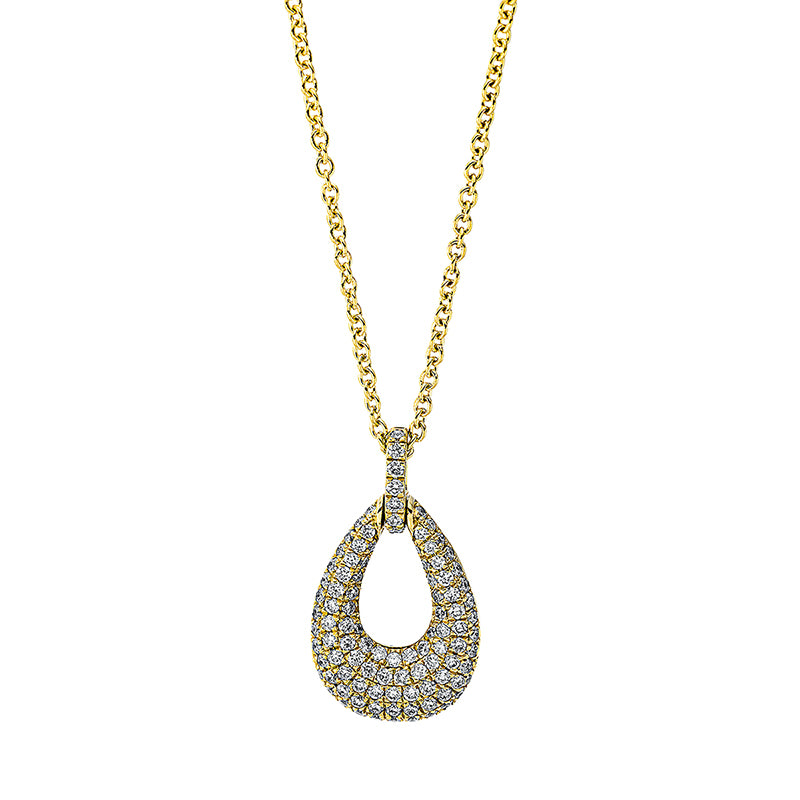 Collier 18 kt GG, mit ZÖ 40 cm + 42.5 cm, 101 Brill. 0,38 ct, TW-si