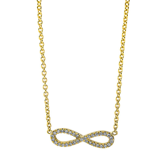 Collier 18 kt GG, mit ZÖ 40 cm + 42.5 cm, 33 Brill. 0,09 ct, TW-si