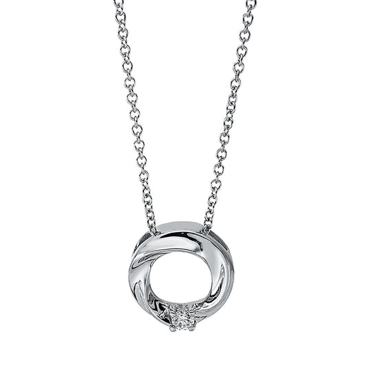 Collier 18 kt WG, mit ZÖ 40 cm + 42.5 cm, 1 Brill. 0,03 ct, TW-si