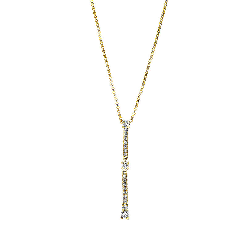 Collier 18 kt GG, 18 Brill. 0,28 ct, TW-si