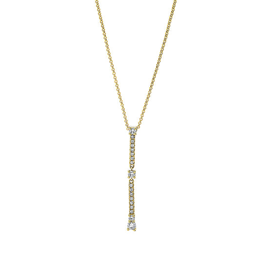 Collier 18 kt GG, 18 Brill. 0,28 ct, TW-si