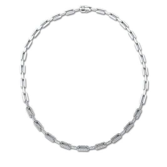 Collier 18 kt WG, 168 Brill. 1,75 ct, TW-si
