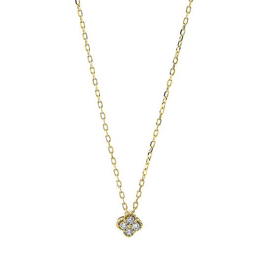 Collier 18 kt GG, mit ZÖ 40 cm + 43 cm, 4 Brill. 0,09 ct, TW-pi