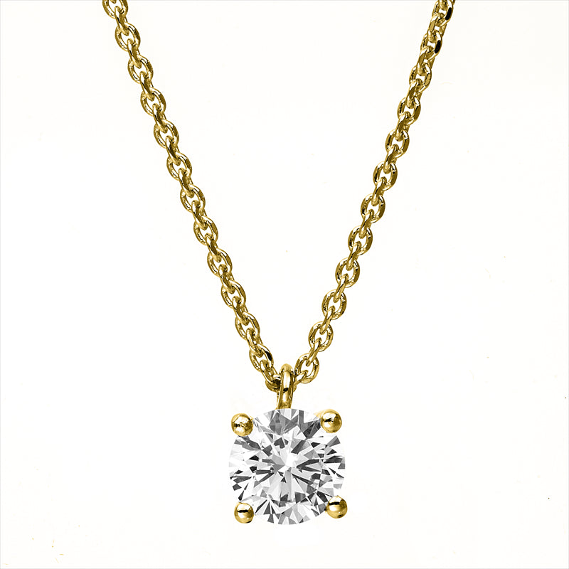 Collier 18 kt GG, GIA2497285433, 1 Brill. 0,50 ct, TW-si2