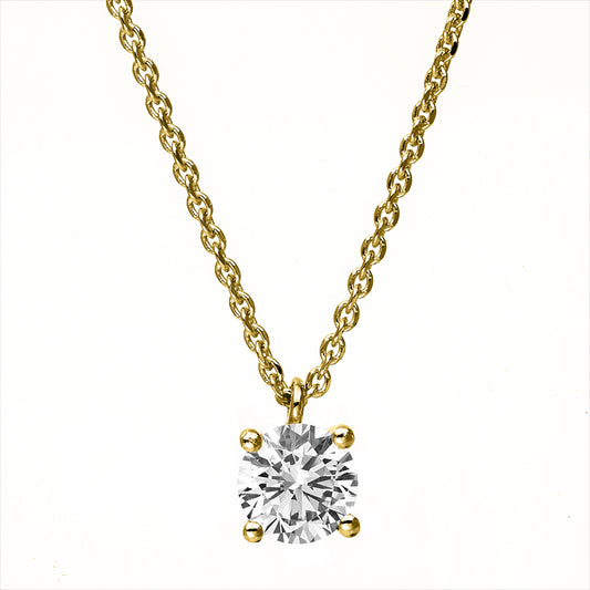 Collier 18 kt GG, GIA2497285433, 1 Brill. 0,50 ct, TW-si2