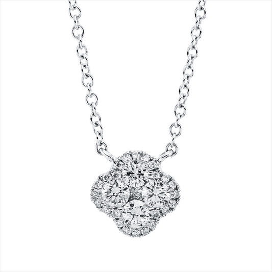 Collier 18 kt WG, mit ZÖ 40 cm + 42,5 cm, 4 Brill. 0,21 ct, TW-si, 1 Princ.0,03 ct, TW-si, 24 Brill.0,06 ct, TW-si