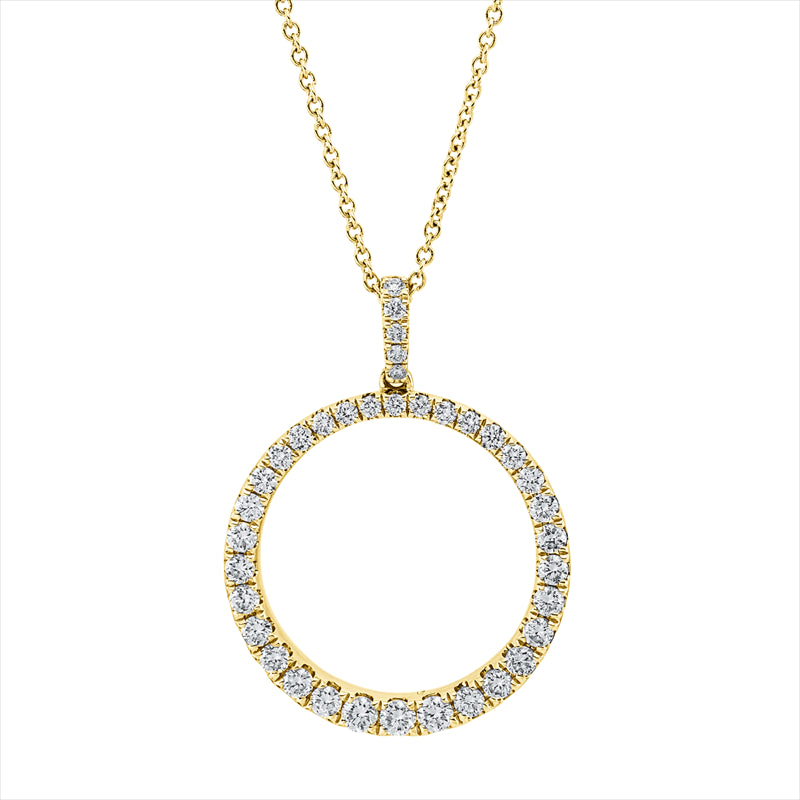 Collier 18 kt GG, mit ZÖ 42 cm, 14 Brill. 0,40 ct, TW-si, 23 Brill. 0,41 ct, TW-si