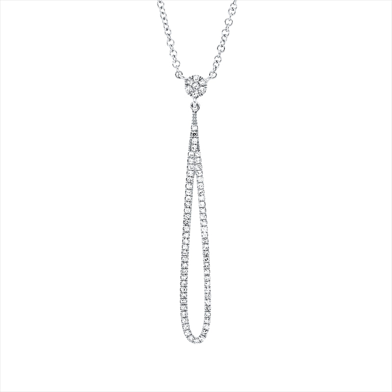 Collier 18 kt WG, 74 Dia. 0,17 ct, W-si