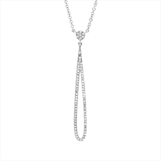 Collier 18 kt WG, 74 Dia. 0,17 ct, W-si