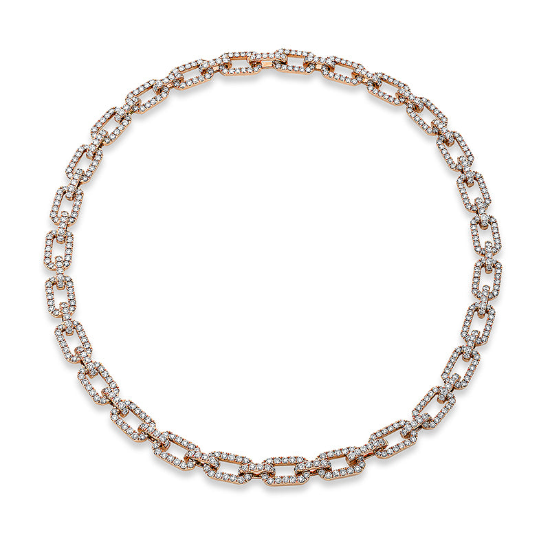 Collier 18 kt RG, 559 Brill. 12,05 ct, TW-vsi