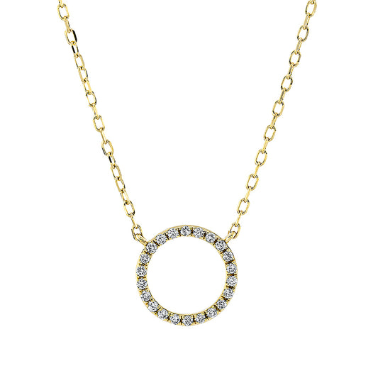 Collier 18 kt GG, Länge variabel, 22 Brill. 0,11 ct, TW-pi