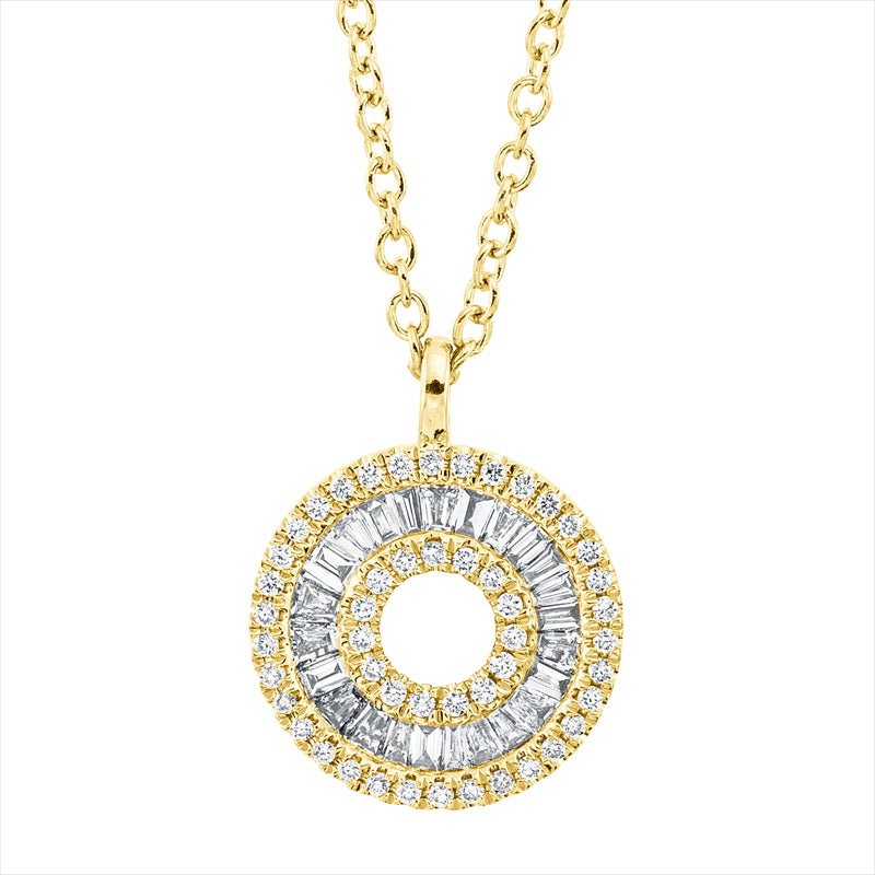 Collier 18 kt GG, mit ZÖ 38cm,40,6cm,43,2cm, 24 Trap. 0,20 ct, TW-si, 49 Brill. 0,10 ct, TW-si