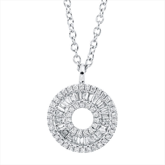 Collier 18 kt WG, 21 Trap. 0,20 ct, TW-si, 49 Brill. 0,09 ct, TW-si