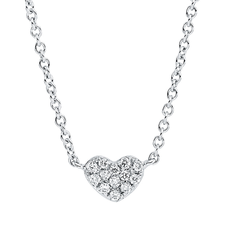 Collier 18 kt WG, mit ZÖ 38 cm, 13 Brill. 0,04 ct, TW-si