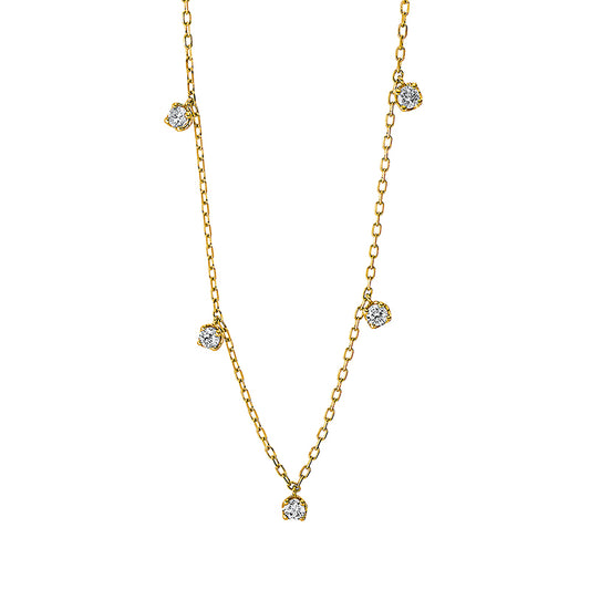 Collier 18 kt GG, 5 Brill. 0,36 ct, TW-si