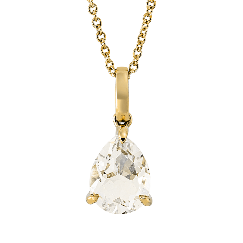Collier 18 kt GG, 1 Amethyst 1,56 ct grün