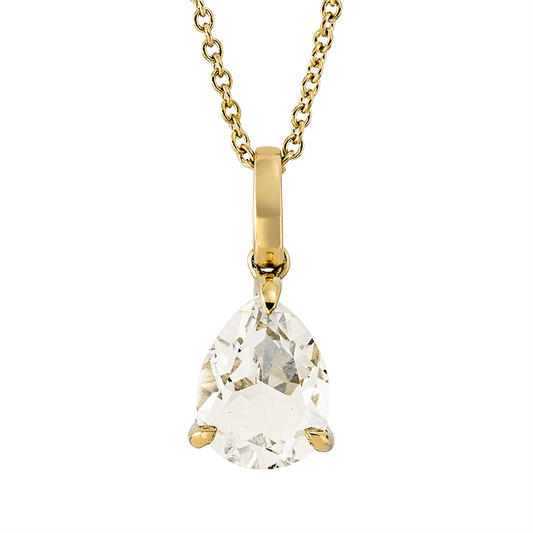 Collier 18 kt GG, 1 Amethyst 1,56 ct grün