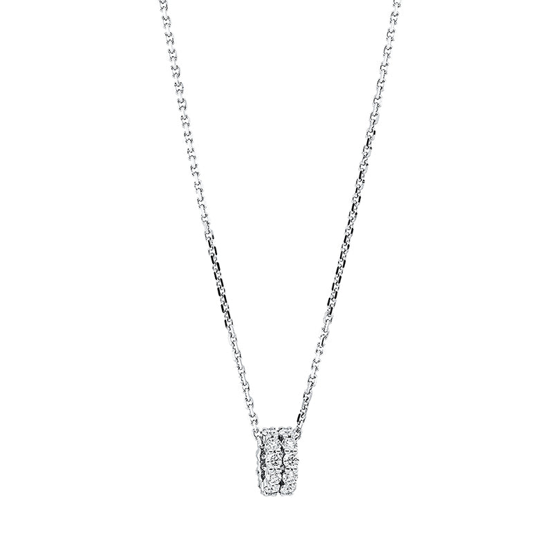 Collier 18 kt WG, 22 Brill. 0,54 ct, TW-vsi/si