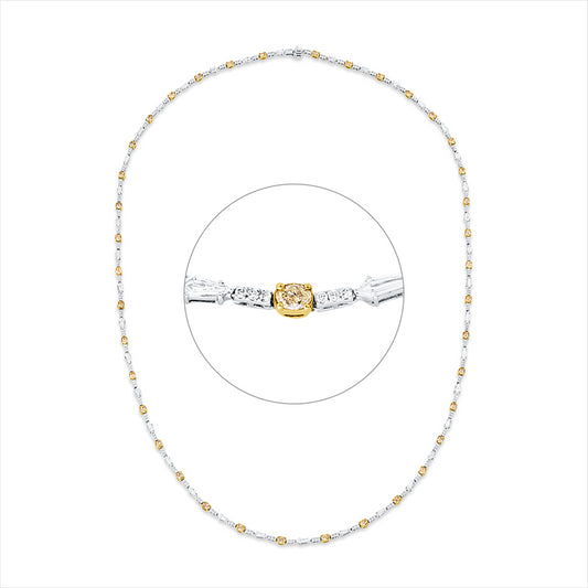 Collier18kt WG+GG,38 Ov 6,25ct,ge-vsi/si,39 Ft-Schl. 3,72 ct,D/TW-vvs/vs/si,233 Br.2,13 ct,TW-vsi/si