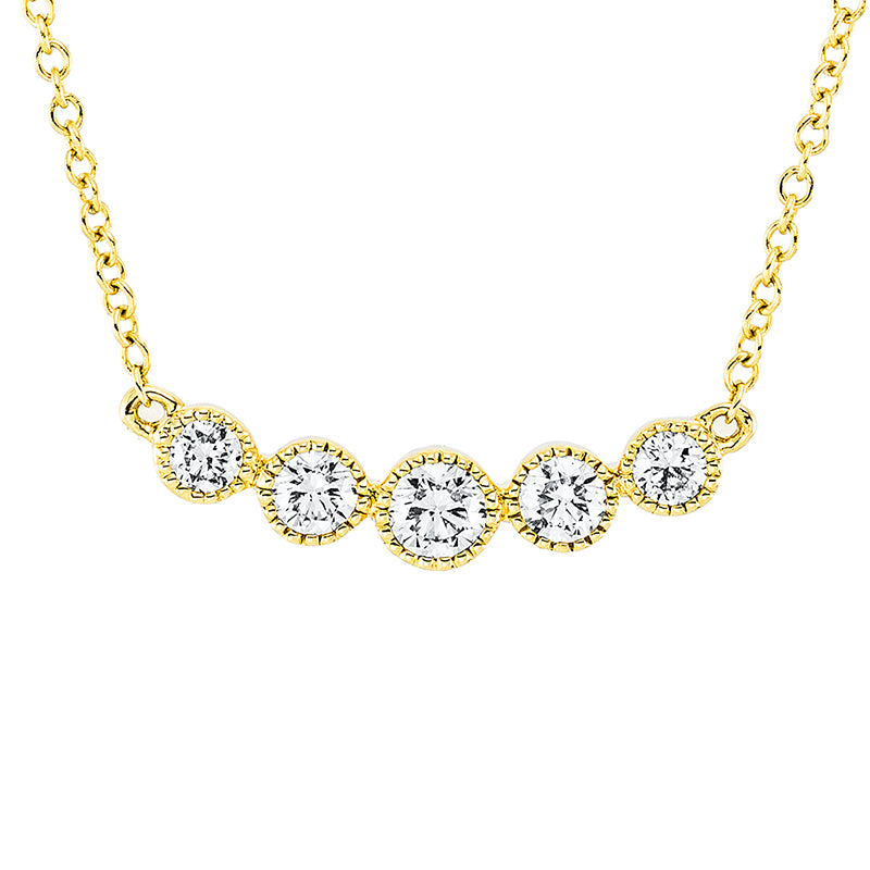 Collier 18 kt GG, mit ZÖ 40 cm + 43 cm, 2 Brill. 0,11 ct,1 Brill. 0,10 ct,2 Brill. 0,08 ct, TW-si