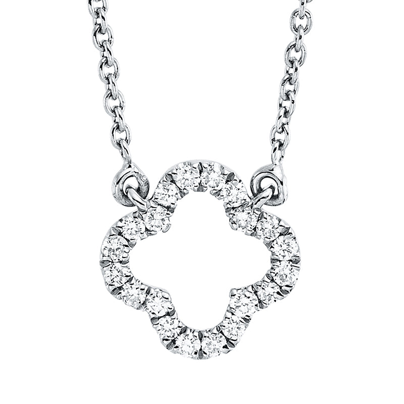 Collier 18 kt WG, mit ZÖ 40 cm + 43 cm, 20 Brill. 0,08 ct, TW-si