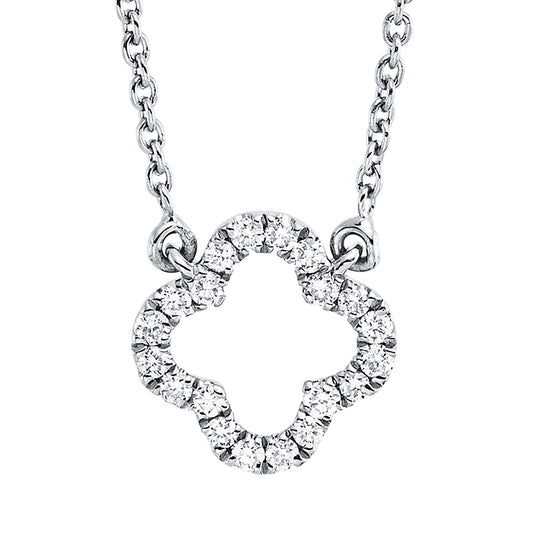 Collier 18 kt WG, mit ZÖ 40 cm + 43 cm, 20 Brill. 0,08 ct, TW-si