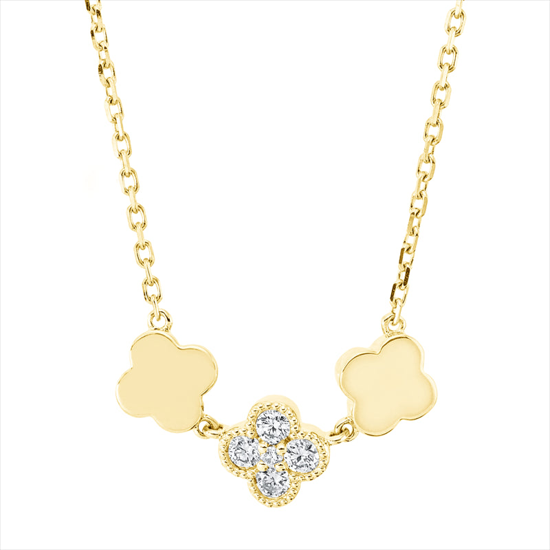 Collier 14 kt GG, mit ZÖ 40,6 cm + 42,3 cm, 4 Brill. 0,18 ct, TW-si, 1 Brill. 0,01 ct, TW-si