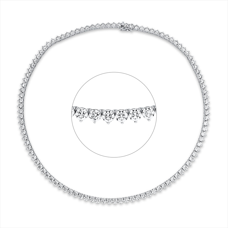 Collier 18 kt WG, 105 Brill. 24,24 ct, D-F-vvs