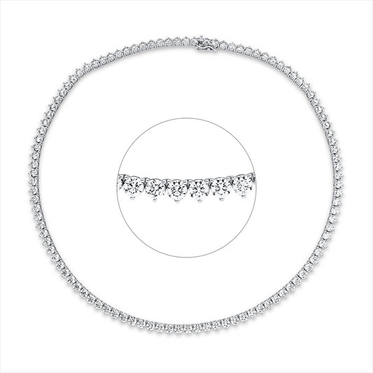 Collier 18 kt WG, 105 Brill. 24,24 ct, D-F-vvs