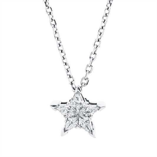 Collier 18 kt WG, mit ZÖ 40 cm + 42,5 cm, 5 Fant-Schl. 0,22 ct, TW-vsi