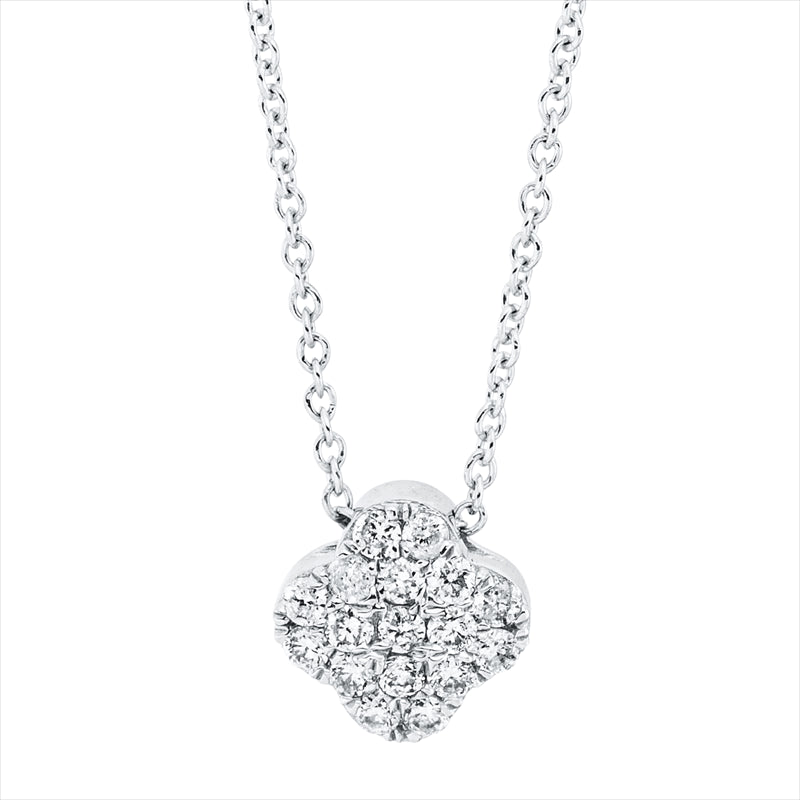 Collier 18 kt WG, 17 Brill. 0,11 ct, F-si