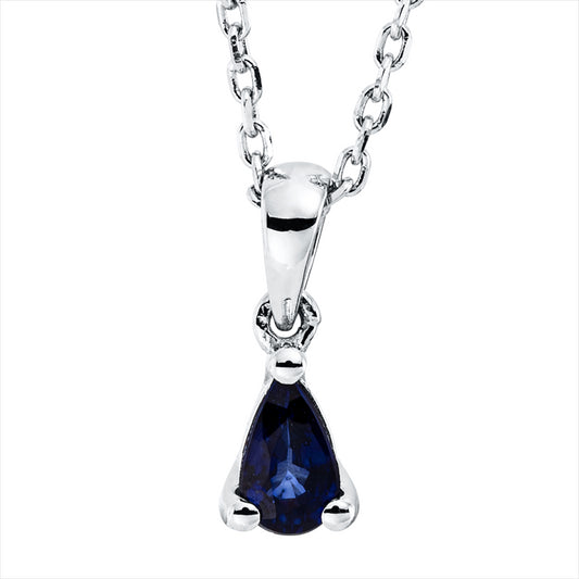 Collier 18 kt WG, mit Öse, 1 Saphir 0,25 ct blau