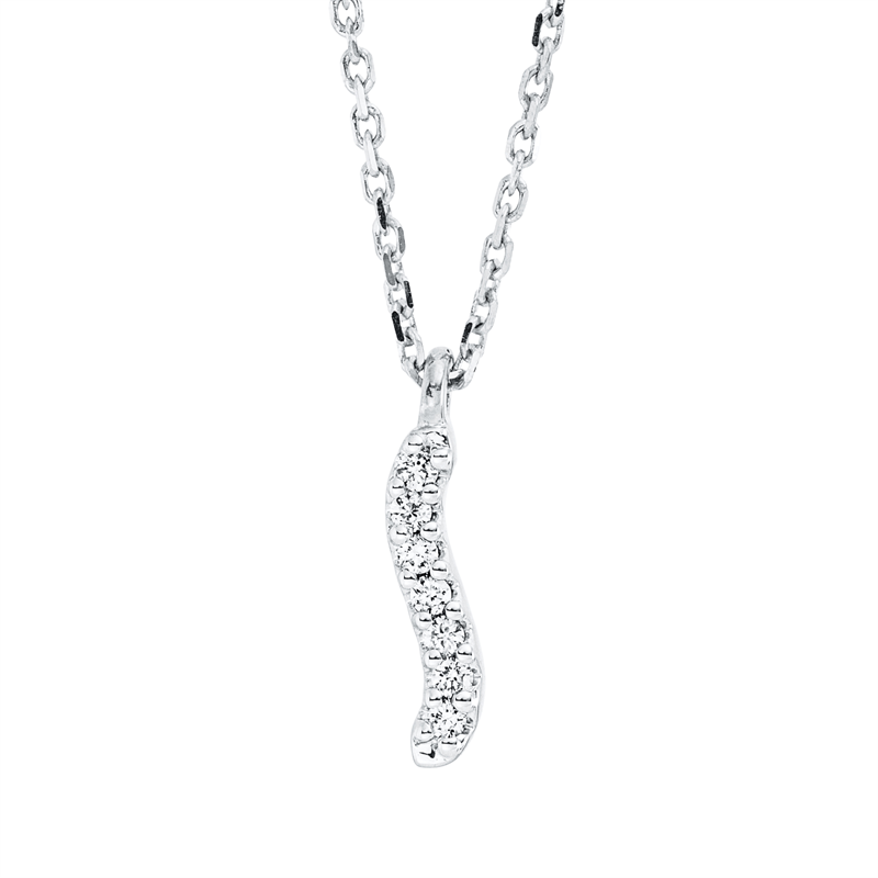 Collier 18 kt WG, mit ZÖ 42 cm, 7 Brill. 0,03 ct, TW-si