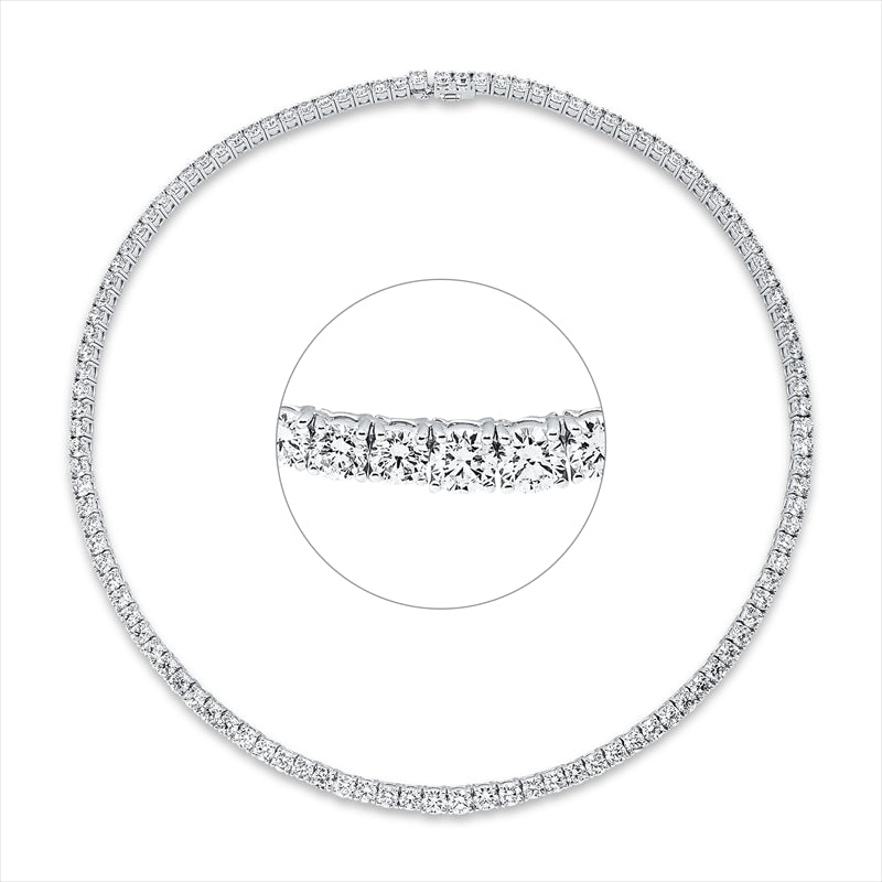 Collier 18 kt WG, 112 Brill. 22,50 ct, TW-vsi