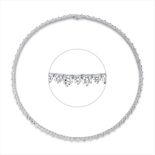 Collier 18 kt WG, 132 Brill. 13,19 ct, TW-vsi