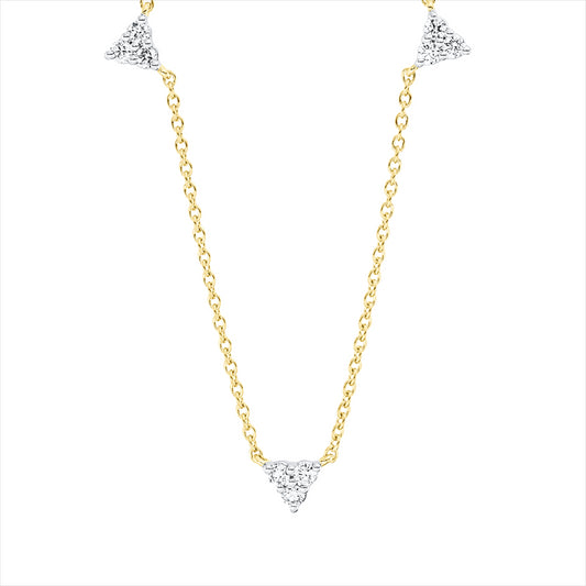 Collier 18 kt GG, 15 Brill. 0,33 ct, TW-si