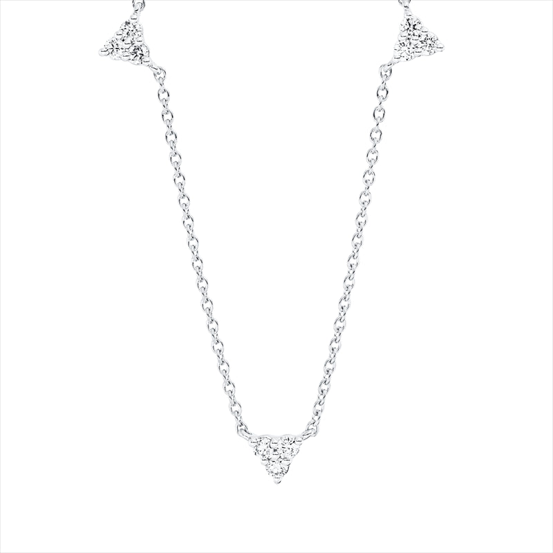 Collier 18 kt WG, 15 Brill. 0,32 ct, TW-si