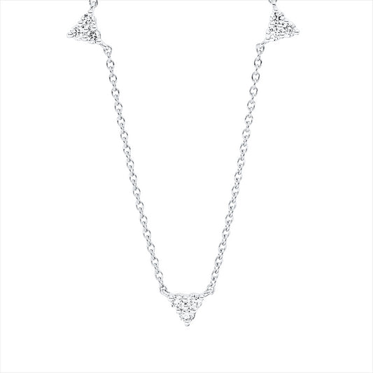 Collier 18 kt WG, 15 Brill. 0,32 ct, TW-si