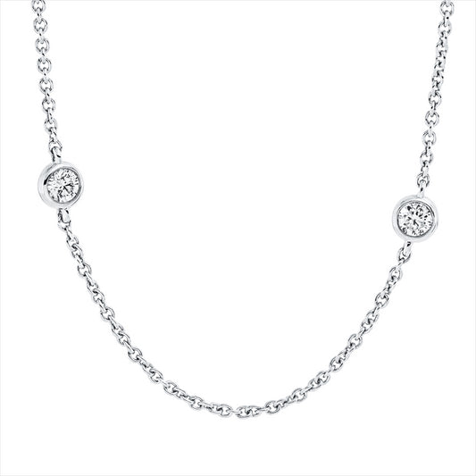 Collier 18 kt WG, 11 Brill. 0,71 ct, TW-si