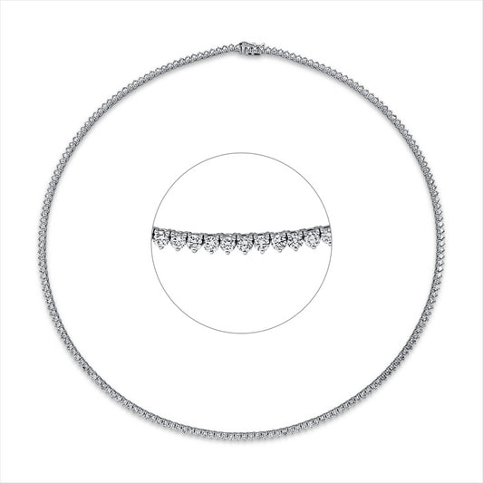 Collier 18 kt WG, 191 Brill. 6,82 ct, TW-si