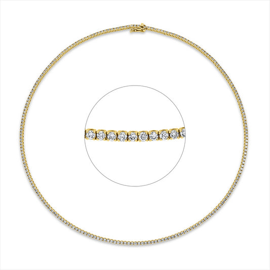 Collier 18 kt GG, 211 Brill. 4,00 ct, I-vsi