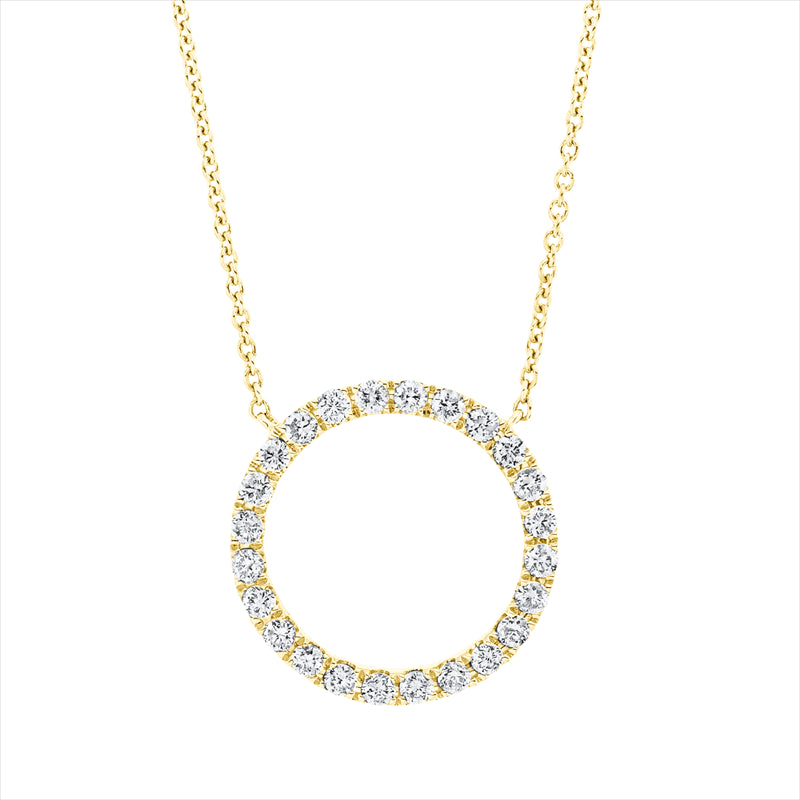 Collier 18 kt GG, mit ZÖ 40 cm, 24 Brill. 0,49 ct, TW-pi