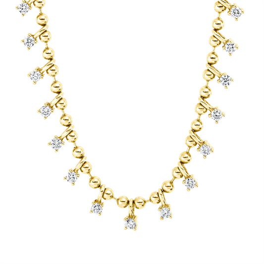 Collier 18 kt GG, 25 Brill. 1,02 ct, TW-si