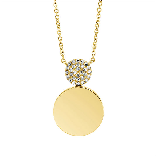 Collier 14 kt GG, mit ZÖ 40 cm + 43 cm, 30 Dia. 0,07 ct, TW-pi