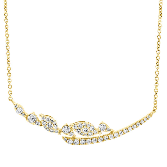 Collier 18 kt GG, mit ZÖ 40, 43 cm, 23 Brill. 0,31 ct, 1 Brill. 0,04 ct, 2 Brill. 0,13 ct, 23 Brill. 0,10 ct, F-vsi/si