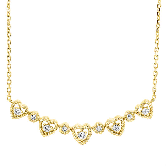 Collier 18 kt GG, mit ZÖ 40 cm + 43 cm, 4 Brill. 0,06 ct, F-vsi/si, 5 Brill. 0,16 ct, F-vsi/si