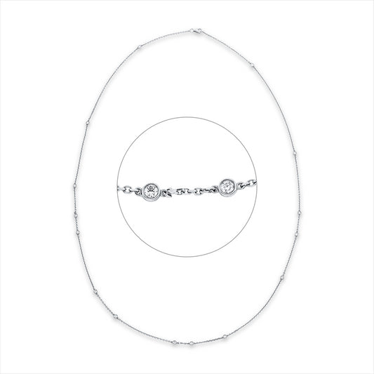 Collier 18 kt WG, 15 Brill. 0,66 ct, TW-si